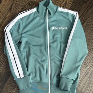 Palm Angels women’s Teal Track Jacket with White Stripes size small (worn once)